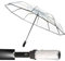 MZSX Parapluie Pliant, Parapluie de voyage coupe-vent, Lumière LED, Compact, Parapluie de Poche, conception à pliage inversé, bande réfléchissante pour hommes femmes