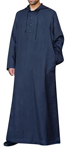 Xiaojiu Muslimische Kleidung Lange Hijab Zum Beten Saudi-Arabien Muslim Kleid Muslimisch Arabisch Nahost Robe Kurzarm Robe Baumwolle Mit Taschen Langarm Muslimisches Set Pyjama Herren Sommer Hemden