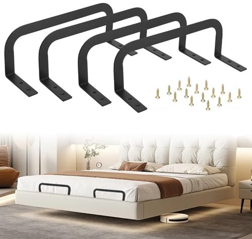 Bocguy 4 Stück Matratzenhalter, Matratzenbügel, Matratzenhalter Gegen Verrutschen, Anti-Rutsch-Stopper, Rutschfeste Matratzen-Stopper-Stange für 10-30 cm Große Matratzen