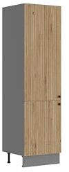 Küche AVA Artisan Hochschrank 60 cm Lamellenoptik Küchenzeile Einbauküche