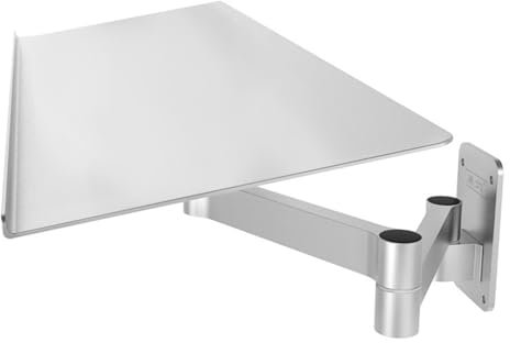 YZHYYDS Aluminum Keyboard Tray, Wall-Mounted Mouse Keyboard Platform, Large Sized Keyboard Tray Pull-Out Under The Tisch, 61 cm x 19,5 cm, Easy to Install, for Typing Home and Office, Corner Desk