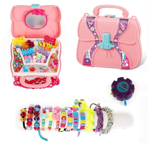 YouCute Spielzeug-Armband-Bastelset für Mädchen, Alter 6, 7, 8, 9, 10, 11, 12 Jahre, Geburtstagsgeschenke (Rosa)