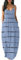Generisch Damen Sommer Maxi Casual V-Ausschnitt Ärmellos Streifen Schultergurt mit Taschen Tiefe lose Split Kleider gestreift Flowy (Hellblau,XL)