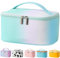 Prite Valentine's Day Gift Makeup Bag Portable Travel Cosmetic Bag for Women, Beauty Zipper Makeup Organizer Bag with Inner Pouch PU Leather Washable Waterproof