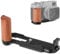 Leftfoto X100VI Handgrip Camera L Plate Bracke with Wooden Grip for Fujifilm X-100VI / X-100V Vlog Digital Camera,with Arca Swiss Type Bottom Plate and Cold Shoe