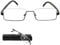 Dozylive Lesebrille 1.5, TR90 Ultraleichtem Lesebrille Anti Blaulicht für Damen und Herren, Metall Sehhilfe Halbrandbrille Schmal Stil Brille Lesehilfe, Klassische Reading Glasses mit Etui