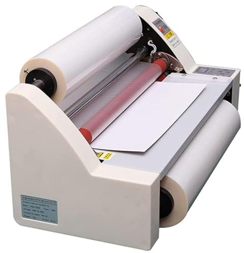 GJBMXSM Plastifieuse Professionnelle 350 mm/450 mm Machine À Plastifier Thermique À Quatre Rouleaux pour Papier A2/A3/A4 Simple/Double Face, Laminage À Chaud et À Froid pour Documents, Photos,V350