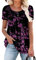 CHICZONE Ladies Short Sleeve Crew Neck Tunic Shirts for Leggings Ladies Summer Pleated Blouse Tops