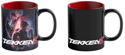 Good Loot Tekken 8 Art Heat Reveal Tasse, Schwarz, 450 ml, Marke EAN: 5908305245490