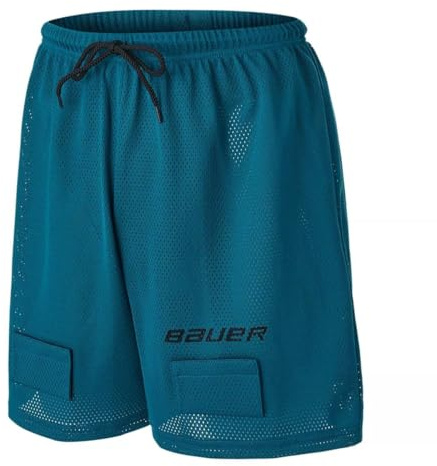Youth Girls' Core Mesh Jill Ice Hockey Shorts | Pelvic Protector Pad & Sock Grip Tabs (US, Alpha, X-Large, Regular, Turquoise)