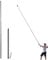 5m 16.4ft Invisible Selfie Stick, 9 Section Extended Carbon Fiber Extension Pole for 360 X4 X3 X2 Action Cameras, with 1/4 Inch Screw Holes