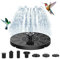 Sprifityy Solar Springbrunnen für Außen, Solarbrunnen für Draussen mit 7 Fontänenstile, Solar Schwimmender Fontäne Pumpe, Solar Wasserpumpe für Garten, Teich, Fisch-Behälter, Vogelbad, Schwimmbecken