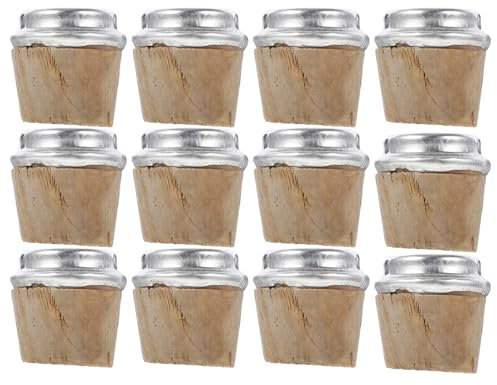 VINTORKY 12Stücke Vakuumkessel Zubehör Haushaltskesselstopper aus Holz Auslaufsichere Flasche für Warmwasser für Thermosflaschen und Wasserflaschen