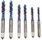 6PCS-Gewinde-Tap-Bohrer-Bits, Hochgeschwindigkeits-Stahlgewinde-Tap-Bohrer, 6-32NC, 8-32NC, 10-24 NC, 10-32NC, 12-24 NC, 1/4-20NC Spiralflöte Schraubmaschine Tap