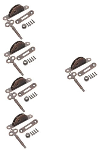DIYEAH 5 Ensembles Serrure Ancienne avec Clé pour Armoires Verrou Décoratif Antique pour Sécuriser Vos Biens