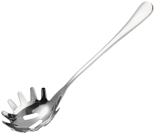 Toyvian Cuillère à Pâtes Acier Inoxydable Serveur Pratique pour Spaghettis Louche Légère et Résistante pour Nouilles Œufs Raviolis et Glaçons