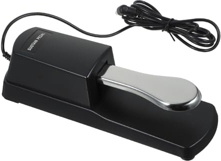 MAGICLULU Elektronisches Sustain pedal für Keyboard und Klavier Robustes Metall dämpferpedal mit Rutschfester Basis Kompatibel mit Synthesizer Digitalpiano und Midi keyboards Fußpedal für