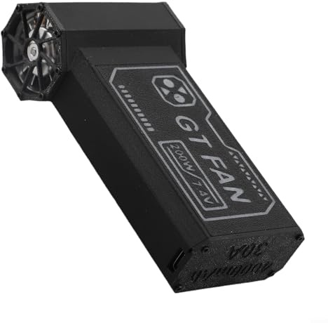 ZYNCUE Mini ventilador de turbina para uso industrial, 3 velocidades ajustables, 140000 RPM, flujo de aire de 54 m/s, 200 W, 8000 mAh, carga rápida tipo C PD
