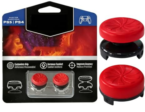 Fundas para Pulgares de Alto Rendimiento Compatible con PS4 y PS5, Mejoran la Precisión y el Control, Incluyen Botón de Disparo Alto y Medio, Diseño Antideslizante, Mayor Comodidad