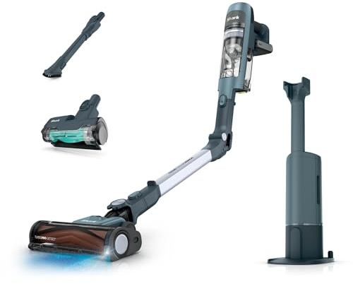 Shark PowerDetect Speed Luxe Collection Clean & Empty Akku-Staubsauger | Anti-Allergen-HEPA-Filtration, bis zu 60 Min. Laufzeit, inklusive selbstentleerender Ladestation und 2 Aufsätzen IA3246EUTBL