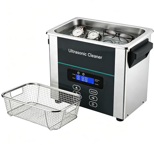 POCDOKYZ Professional Ultrasonic Cleaner,6L Large Capacity - 40kHz with Degassing & Bubble Release, 0-60 MinTimer, RT-100°C Heating – for Jewelry, Parts & Lab Equipment