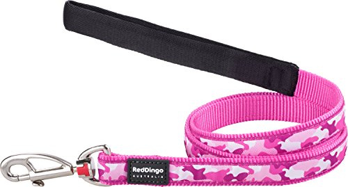 Red Dingo Camouflage Dog Lead, Large, Hot Pink
