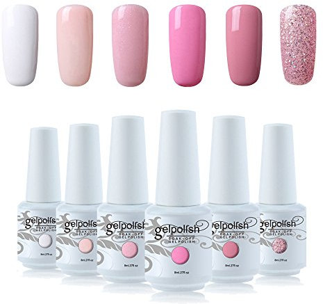 Vishine 6Pcs Soak Off LED UV Gel Nail Polish Varnish Nail Art Starter Kit Beauty Manicure Collection Set C001