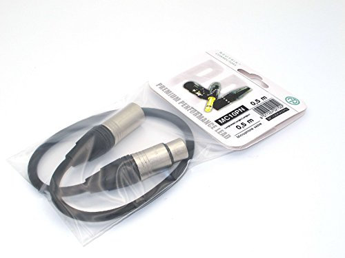X-LEAD MC10PN005BK serie PLATINUM - Cavo microfonico professionale di alta qualità - XLR/XLR - cavo bilanciato - connettori originali NEUTRIK - (0,5 m, nero) - MADE IN ITALY by INCO
