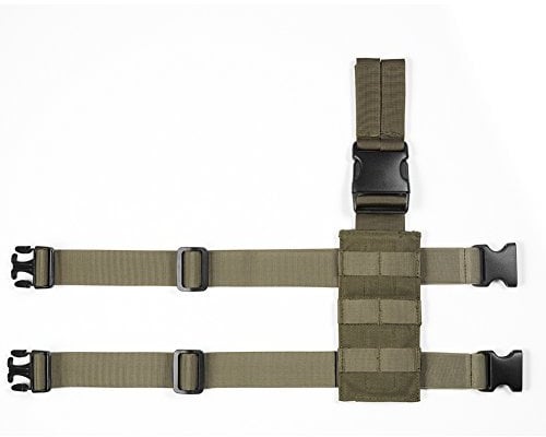 OneTigris Taktische Molle Beinplatte Beinplatform für Pistolenholster (Waldläufer Grün)