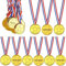 SHATCHI Lot de 6 médailles dorées en plastique pour salle de classe, lauréat de la star des enfants, récompenses des jeux olympiques ou des sacs, doré, 100pcs