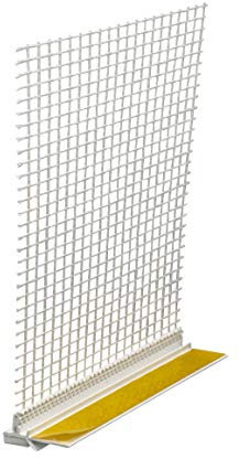30x Handelskönig Anputzleiste mit Schutzlippe und Gewebe 6 mm Putzstärke je 260 cm = insg. 78 m Schutzprofil Lippe Fensterleiste Fensterprofil Putzleiste