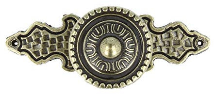 Möbelknopf Schrankknopf Knopf Möbelgriff Vintage antik Messing Optik Länge 86mm