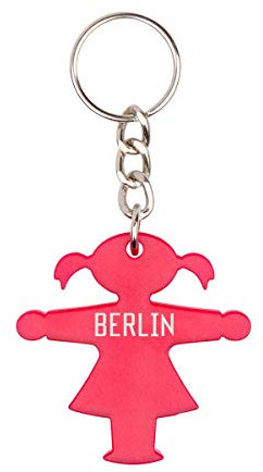 AMPELMANN Schlüsselmann - Schlüsselanhänger mit Berlin Gravur aus Plastik (Pink)