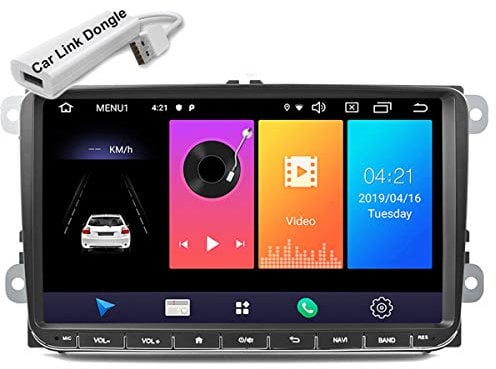 9 Zoll Autoradio Multimedia Player Audio Stereo Android GPS Navigation WIFI Mirror Link FM Touchscreen Autoradio für V/W Passat Golf MK5 MK6 Jetta T5 EOS Polo Touran Seat mit USB Dongle