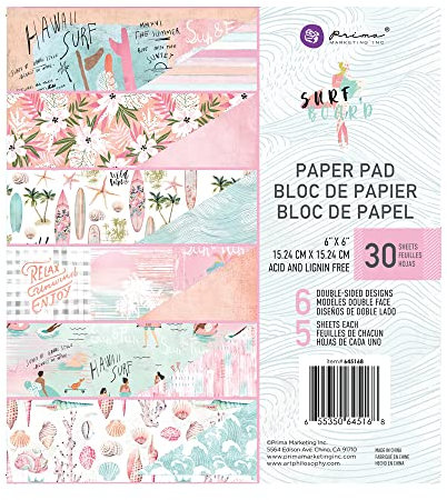 PRIMA MARKETING INC 620955 Surfboard-Papier, 15,2 x 15,2 cm, Surfbrett, Einheitsgröße