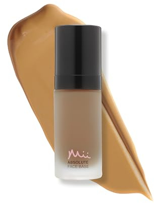 Mii Cosmetics Absolute Face Base, Full Coverage Foundation, Radiant Matte Finish, Feather Light Hydrating Formula, Vegan and Cruelty Free, Utterly Deep 05