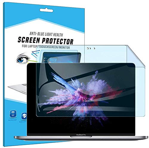 FiiMoo (2 Pack) Anti Bluelight Protector de Pantalla Compatible con MacBook Pro 15 Inch (2016-2019), Filtro Anti Deslumbrante Protección para Los Ojos Protector de Pantalla para MacBook Pro 15