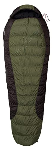 Warmpeace Viking 600 Schlafsack, Olive-Grey-Black, Links 170cm, für Erwachsene, Unisex, Frühling/Sommer/Herbst, 1 bis 5 Grad Celsius