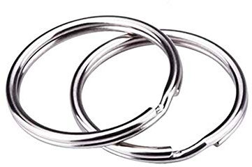 Suneast Lot de 50 anneaux ronds fendus en métal pour connecter la fabrication de bijoux, l'artisanat et l'organisation des clés de maison – 30 mm