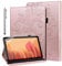GLANDOTU Hülle für Huawei Mediapad M5 Lite 10, mit Stylus Stift - Ultra Dünn Stifthalter Standfunktion Flip Cover PU Leder Tablet Case（Roségold）
