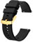 BISONSTRAP Bracelet de Montre 20mm, Bracelets de Montre en Silicone à Dégagement Rapide pour Hommes Femmes (Noir, Boucle Dorée)