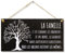 CARISPIBET La Famille Enseignes pour la maison plaques de décoration signes décoratives pour la cuisine 15 x 30 cm