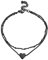 PROSTEEL Schwarz Doppel Fußkette 22+5cm Damen Herz Charm Fußkettchen Sommer Strand Fußarmband verstellbare Knöchel Armband Schmuck Accessoire für Frauen Mädchen