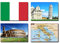 SET OF 4 ITALY FRIDGE MAGNETS - ITALY FLAG ITALY MAP ITALY ATTRACTIONS