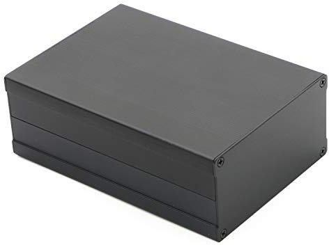 Pxyelec Aluminium-Projekt-Box PCB-Gehäuse Fall Sandstrahlen verstärkt Split für Audio-Verstärker DIY Stromversorgung Signal-Verstärker, 106x55x150mm (BxHxL)