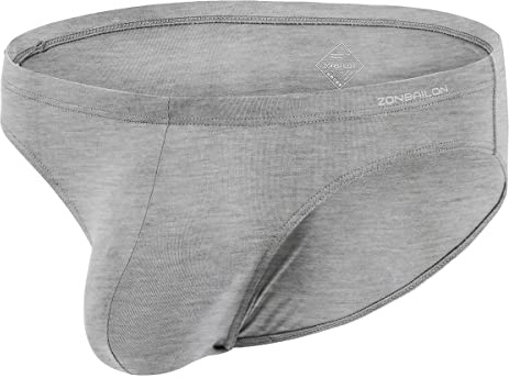 ZUOLAIYIN Slip da uomo, sexy, con grande sacchetto, Hipster, elasticizzato, morbido, comodo, a vita bassa, nero, blu, grigio, M, L, XL, XXL, 3XL