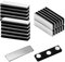 20st Namensschild Magnete, Stark Magneten Namensschild Magnete für Namensschild mit 3 Neodym Magneten für Ausweishalter (Schwarz)