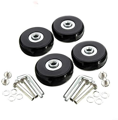 4 x Ersatzräder für Gepäck, Koffer, 60 x 18 mm, für Gepäck, Koffer, Ersatzrad, Rollschuhe, Reparatur, Gepäck