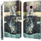 GLANDOTU Handyhülle für Samsung Galaxy J5 2016 Lederhülle [Standfunktion] [Magnetverschluss] Stoßfest Flip PU Leder Cover Case Klapphülle Samsung Galaxy J5 Schutzhülle - Katze & Tiger