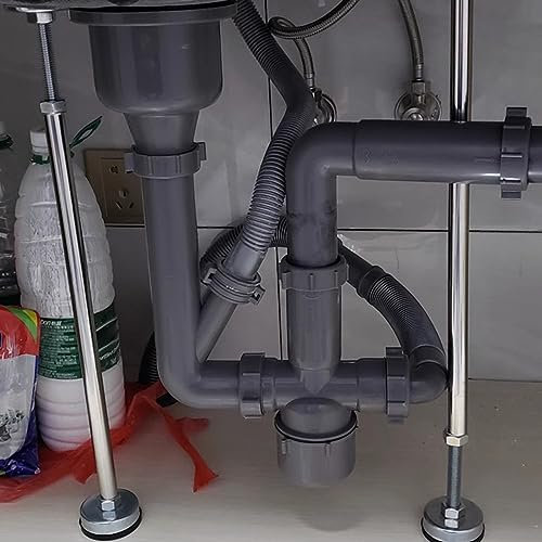 Träger für Unterbaubecken Bad Unterbau Waschbecken Halterungen, 2er-Pack Verstellbare Waschbeckenstützenfüße Versenkbare Unterbau-Spülbecken Halterungen, Edelstahl-Waschbecken Für Kleinen Raum, 7,5 Cm